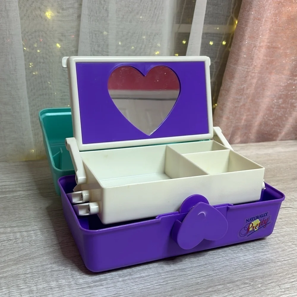 Vintage Naturally Pretty Cosmetics Case Travel Storage Jewelry Case